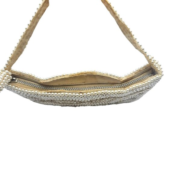 Vintage La Regale Pearl Beaded Mini Purse Japan Evening Bag Wedding - Picture 3 of 14